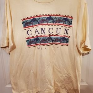 Cancun Tshirt Large Cream